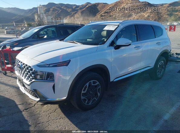 5NMS2DA16PH001133 2023 HYUNDAI SANTA FE HYBRID BLUE White Front left