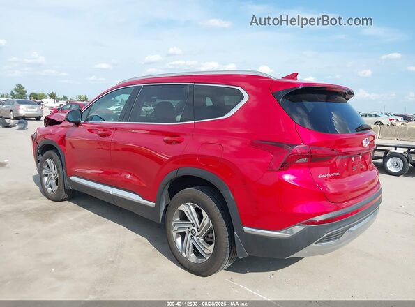 5NMS2DAJ2NH409867 2022 HYUNDAI SANTA FE Burgundy Trasero izquierdo