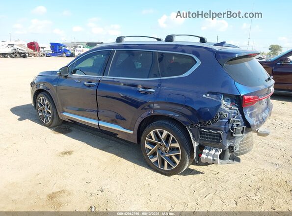 5NMS54ALXNH471624 2022 HYUNDAI SANTA FE CALLIGRAPHY Blue Trasero izquierdo