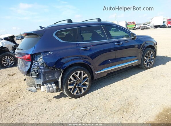 5NMS54ALXNH471624 2022 HYUNDAI SANTA FE CALLIGRAPHY Blue Trasero derecho