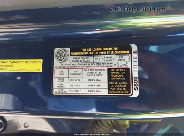 5NMS54ALXNH471624 2022 HYUNDAI SANTA FE CALLIGRAPHY Blue Vista del compartimento del motor