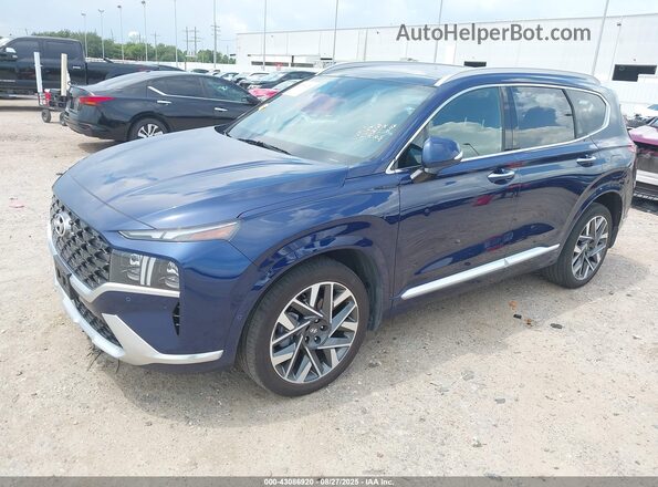 5NMS54ALXPH595542 2023 HYUNDAI SANTA FE CALLIGRAPHY Blue Передня ліва чверть