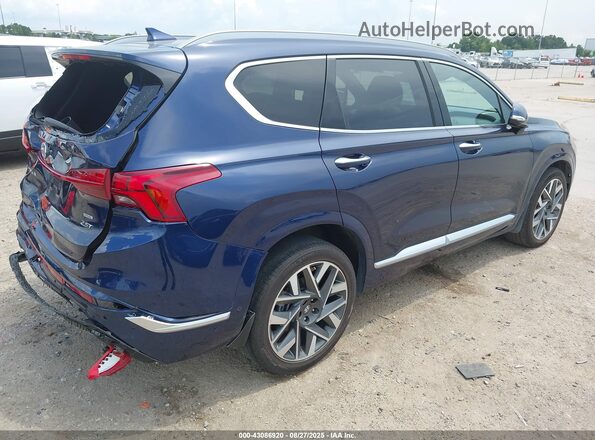 5NMS54ALXPH595542 2023 HYUNDAI SANTA FE CALLIGRAPHY Blue Задня права чверть
