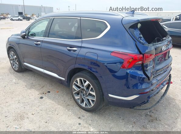 5NMS54ALXPH595542 2023 HYUNDAI SANTA FE CALLIGRAPHY Blue Задня ліва чверть