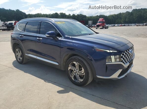 5NMS64AJ4MH303665 2021 HYUNDAI SANTA Blue Передня права чверть
