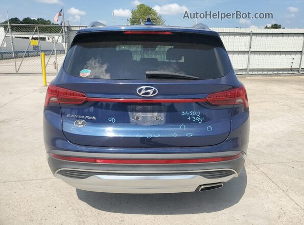 5NMS64AJ4MH303665 2021 HYUNDAI SANTA Blue Вид ззаду
