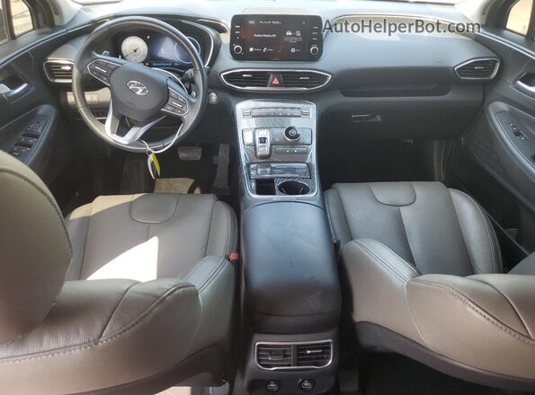 5NMS64AJ4MH303665 2021 HYUNDAI SANTA Blue Вид панелі приладів