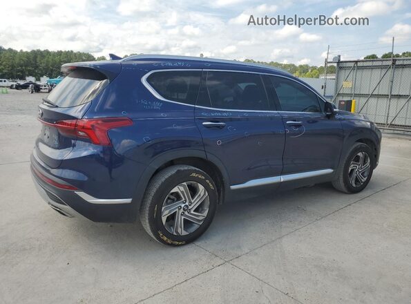 5NMS64AJ4MH303665 2021 HYUNDAI SANTA Blue Задня права чверть
