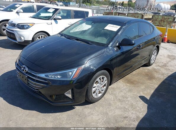 5NPD74LF4LH536963 2020 HYUNDAI ELANTRA Black Առջևի ձախ երեք քառորդ տեսարան