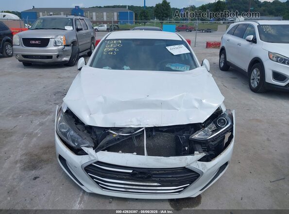 5NPD84LF9JH257759 2018 HYUNDAI ELANTRA White Սարքավորումների վահանակի տեսք