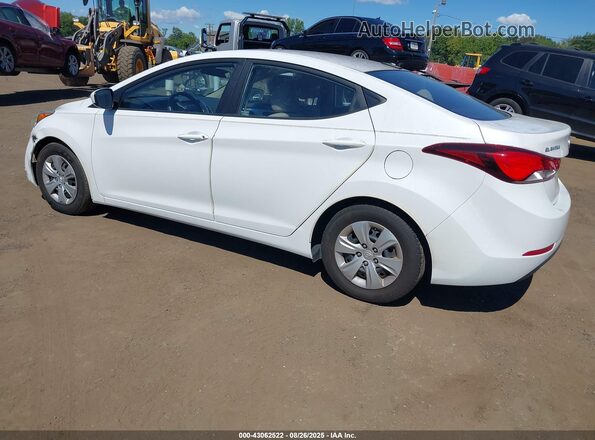 5NPDH4AE5GH664349 2016 HYUNDAI ELANTRA White Trasero izquierdo