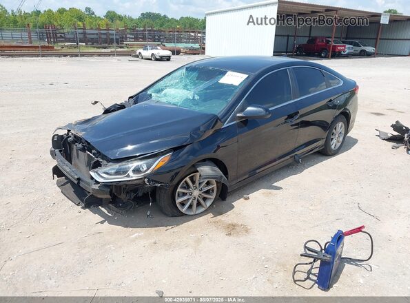 5NPE24AF8KH731937 2019 HYUNDAI SONATA Black Передня ліва чверть
