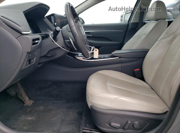 5NPEH4J20LH008404 2020 HYUNDAI SONATA Серый Вид салона спереди