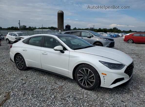 5NPEH4J28MH075494 2021 HYUNDAI SONATA White Передня права чверть