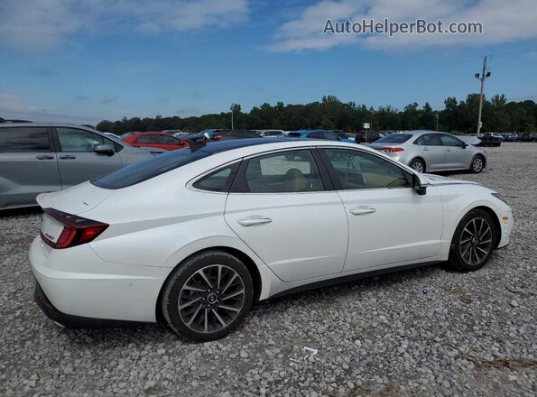 5NPEH4J28MH075494 2021 HYUNDAI SONATA White Задня права чверть
