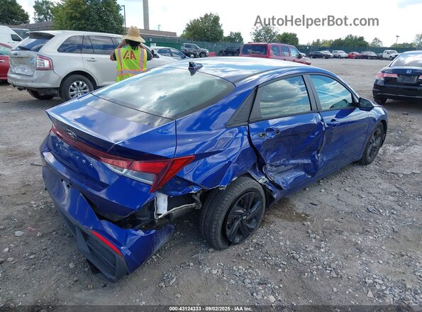 5NPLM4AG3MH021924 2021 HYUNDAI ELANTRA Blue Задня права чверть