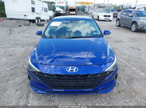 5NPLM4AG3MH021924 2021 HYUNDAI ELANTRA Blue Вид щитка приладів