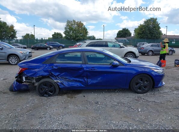 5NPLM4AG3MH021924 2021 HYUNDAI ELANTRA Blue Вид задньої частини салону