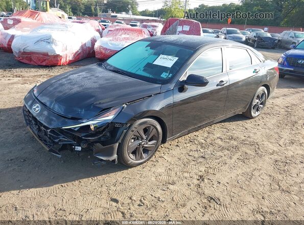 5NPLS4AG3MH051950 2021 HYUNDAI ELANTRA Black Առջևի ձախ երեք քառորդ տեսարան