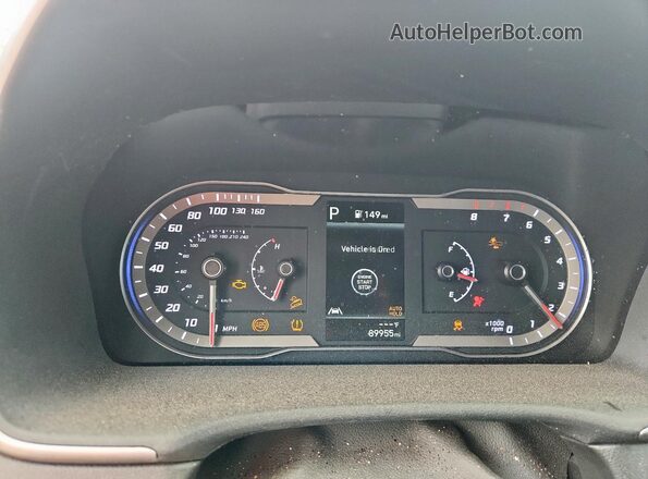 5NTJBDAE0RH079803 2024 HYUNDAI SANTA Gray Вид щитка приладів
