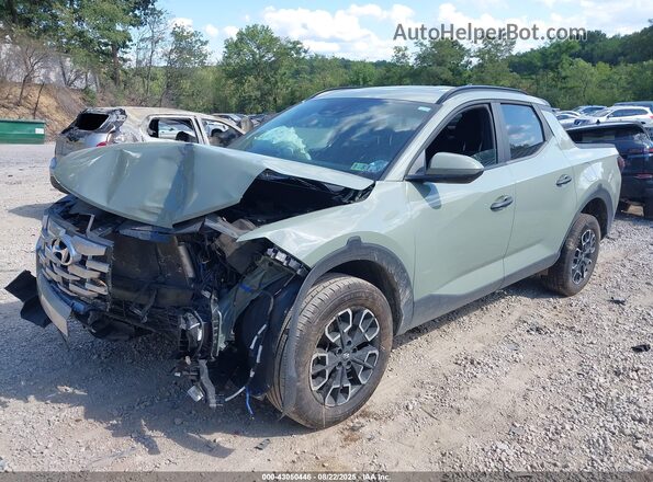 5NTJCDAEXNH022063 2022 HYUNDAI SANTA CRUZ Green წინა მარცხენა ხედი სამი მეოთხედიდან