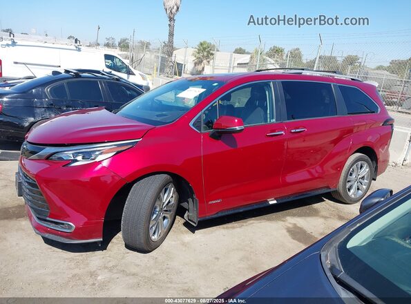 5TDERKECXMS052006 2021 TOYOTA SIENNA Red Սալոնի 360 աստիճան տեսք
