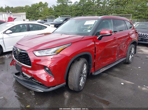 5TDFZRBH0MS062833 2021 TOYOTA HIGHLANDER Red Front left