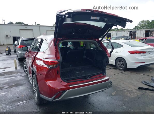 5TDFZRBH0MS062833 2021 TOYOTA HIGHLANDER Red Rear left