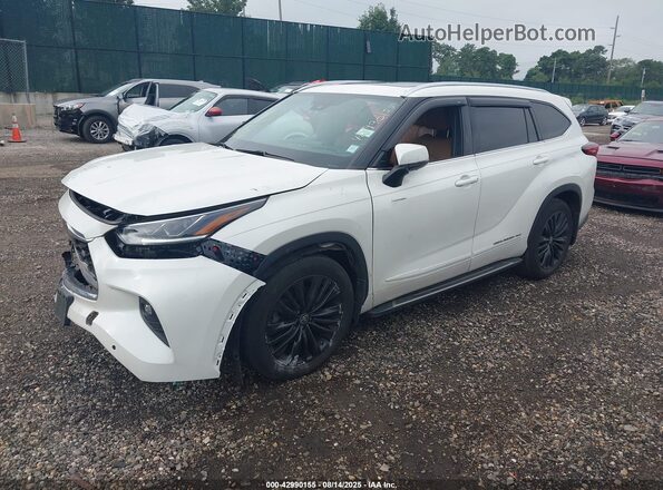 5TDFZRBH8LS019792 2020 TOYOTA HIGHLANDER White Vista tres cuartos delantera izquierda