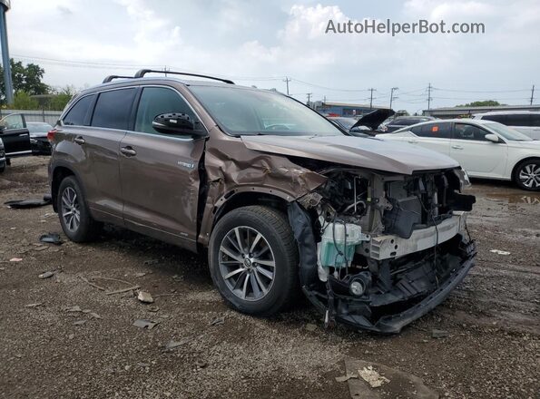 5TDJGRFH3JS045417 2018 TOYOTA HIGHLANDER HYBRID Коричневый 