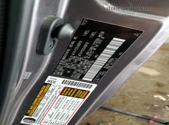 5TDJRKEC3NS087308 2022 TOYOTA LE Gray Vista de la etiqueta del VIN