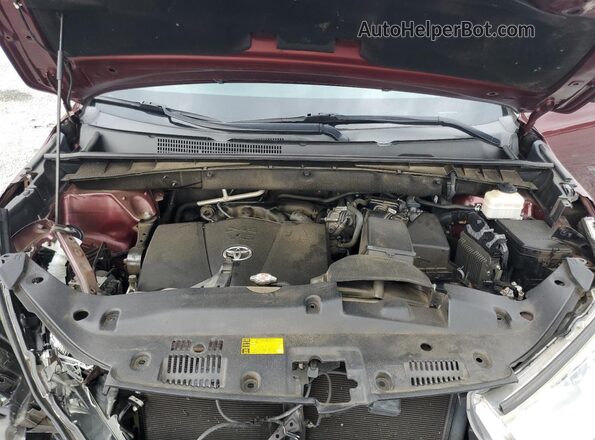 5TDKZRFHXHS232016 2017 TOYOTA HIGHLANDER Red 