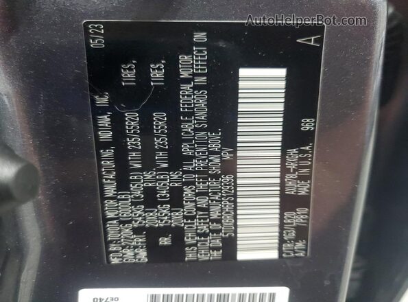 5TDXBRCH6PS129396 2023 TOYOTA LIMITED Charcoal 
