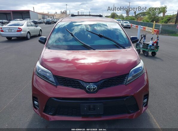 5TDXZ3DC1LS073065 2020 TOYOTA SIENNA Красный Вид щитка приборов