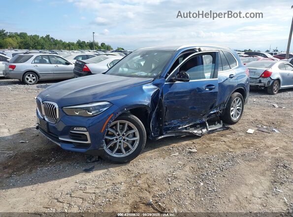 5UXCR6C07L9B87353 2020 BMW X5 Blue Передня ліва чверть