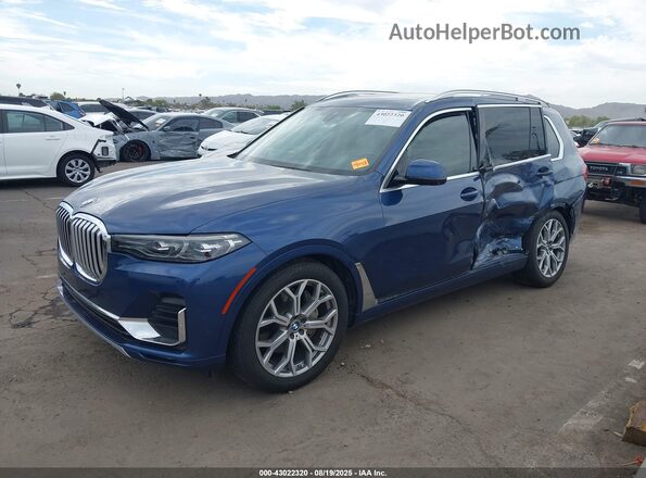 5UXCW2C08L9C87172 2020 BMW X7 Blue Передня ліва чверть
