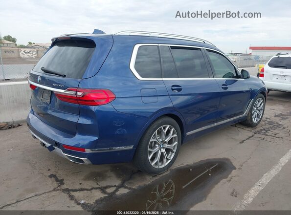 5UXCW2C08L9C87172 2020 BMW X7 Blue Задня права чверть