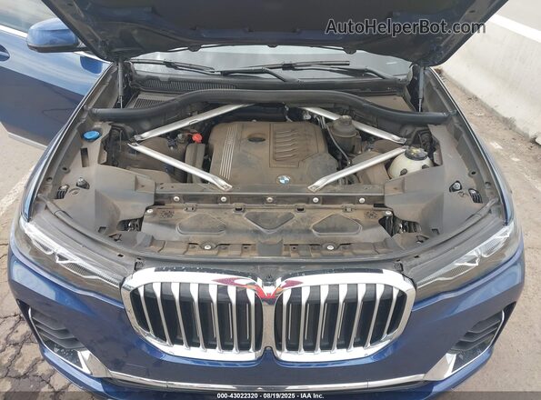 5UXCW2C08L9C87172 2020 BMW X7 Blue Вид ззаду
