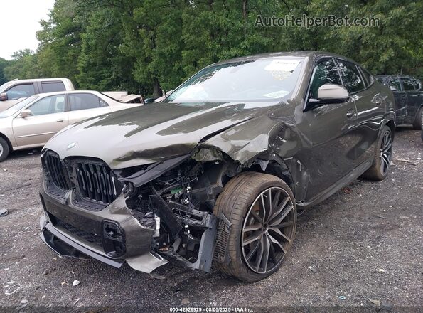 5UXCY6C0XM9G28168 2021 BMW X6 Green წინა ხედი