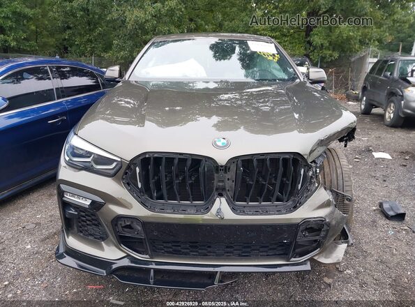 5UXCY6C0XM9G28168 2021 BMW X6 Green წინა პანელის ხედი