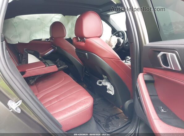 5UXCY6C0XM9G28168 2021 BMW X6 Green VIN კოდის სტიკერის ხედი