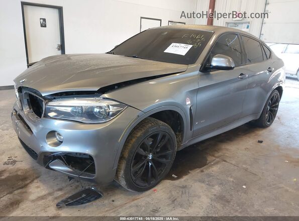 5UXKU2C56H0N85239 2017 BMW X6 Gray წინა მარცხენა ხედი სამი მეოთხედიდან