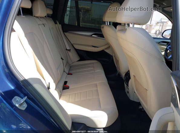 5UXTS1C09M9H64893 2021 BMW X3 Blue Widok naklejki z numerem VIN