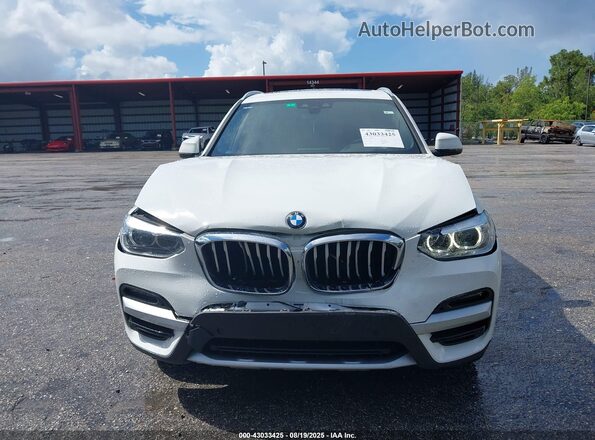 5UXTY3C00M9E32853 2021 BMW X3 White 