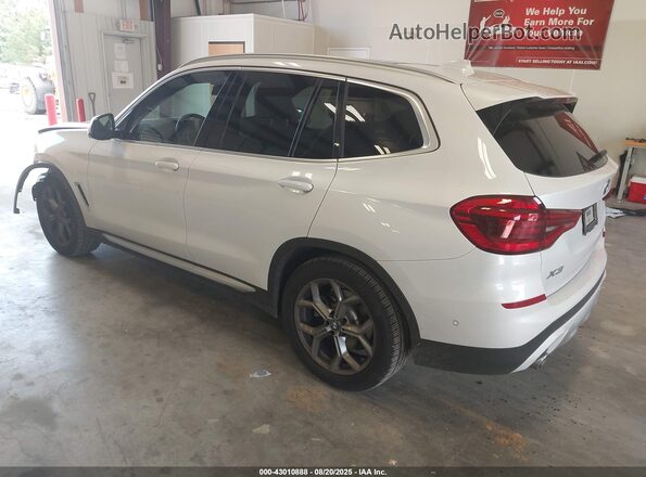 5UXTY3C04M9H92093 2021 BMW X3 White Rear left