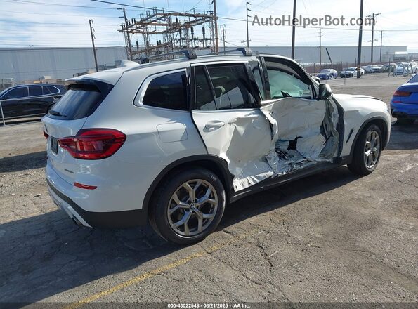 5UXTY3C07M9F05393 2021 BMW X3 White Rear right
