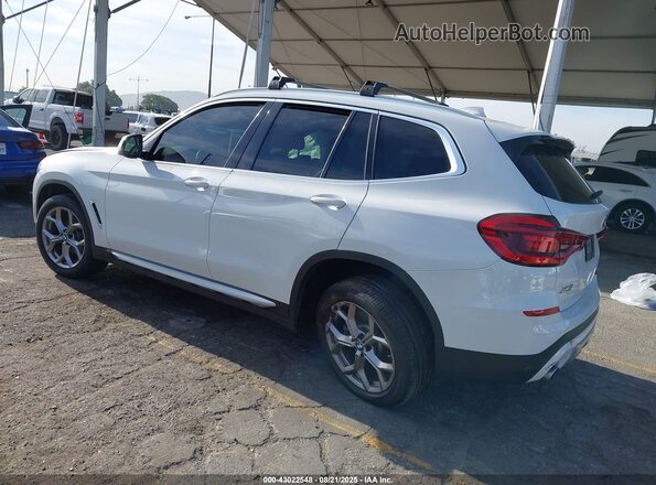 5UXTY3C07M9F05393 2021 BMW X3 White Rear left