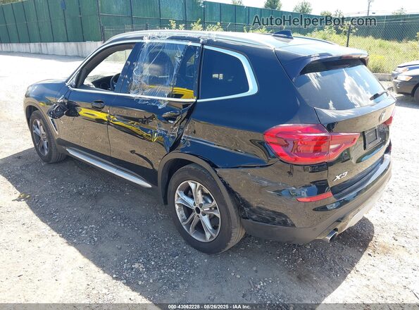 5UXTY5C00M9F41888 2021 BMW X3 Black უკანა მარცხენა