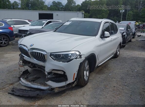 5UXTY5C04L9D58508 2020 BMW X3 White Front left