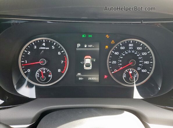 5XXG64J2XRG264472 2024 KIA K5 Gray Vista del cuadro de instrumentos